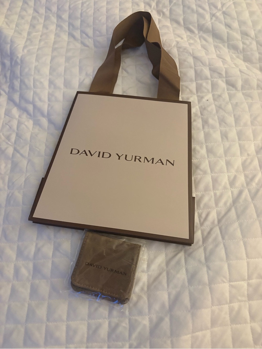 David Yurman Tan Brown Leather Card Slot Wallet